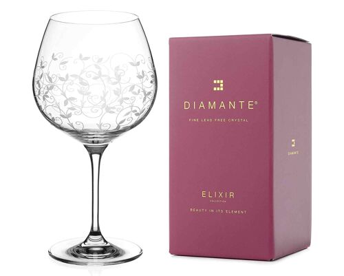 Diamante Gin Glass Copa ‘floral’ Single
