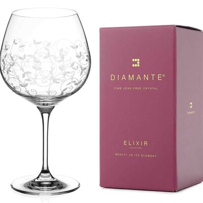 Diamante Gin Glass Copa ‘floral’ Single