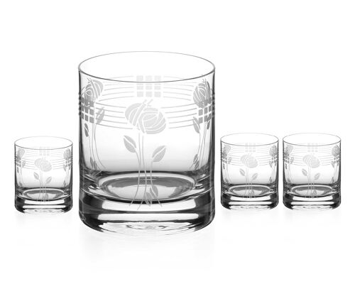 Diamante Mackintosh Water Glasses Crystal Long Drink Tumlers – Set Of 4