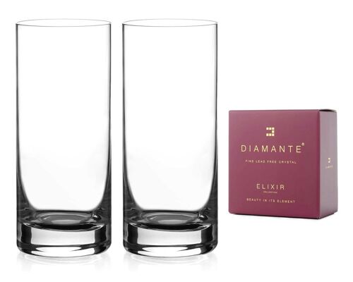 Diamante Pilsner Beer Glasses Pair - ‘auris’ Lager Glasses 500 Ml - Set Of 2