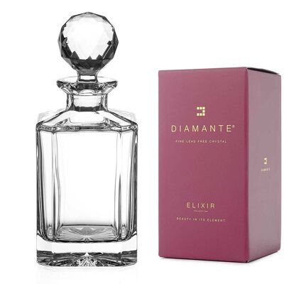 Diamante Plain Whisky Decanter, Lead Crystal Decanter With 24% Lead, 800 Ml, Gift Box