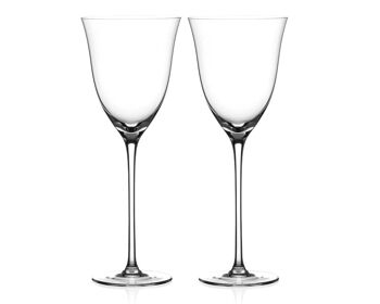 Paire de Verres à Vin Rouge Diamante - Collection 'kate' Cristal Non Décoré - Lot de 2