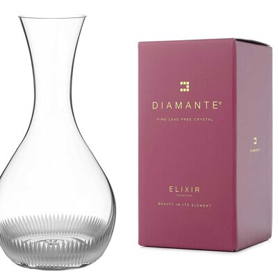 Diamante Swarovski Wine Carafe 'milano' - Hand Cut Crystal Carafe For Wine With Matt Hand Cut