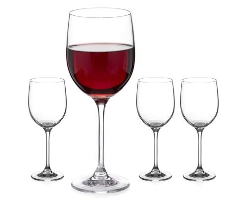 Diamante Wine Glasses - ‘everyday’ Collection Undecorated Crystal - Set Of 4
