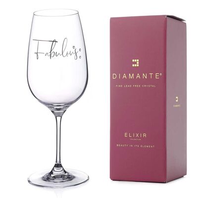 Fabulous Wine Glass Adorned With Swarovski Crystals