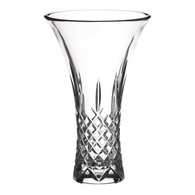 Flared Vase - 24% Lead Crystal Vase With Blank Engraving Panel - Vase Prepared For Personalisation (personalisation Not Included)