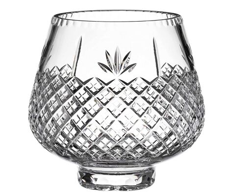 Large Tulip Bowl - 24% Lead Crystal Bowl With Blank Engraving Panel - Bowl Prepared For Personalisation (personalisation Not Included)- 21cm