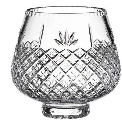 Large Tulip Bowl - 24% Lead Crystal Bowl With Blank Engraving Panel - Bowl Prepared For Personalisation (personalisation Not Included)- 21cm