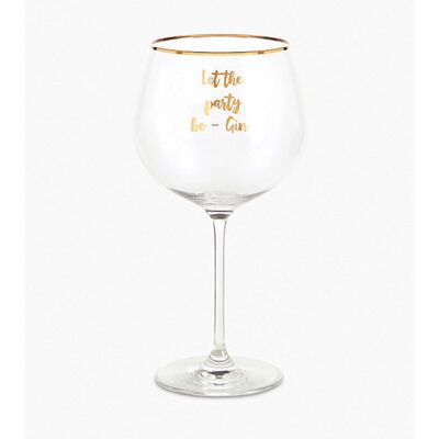Let The Party Be Gin Glass - Single Glass