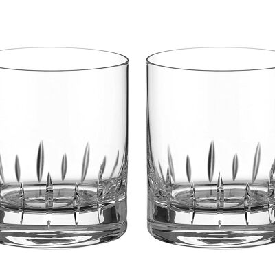 Linea Collection Hand Cut Crystal Whisky Tumblers - Set Of 2