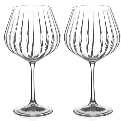 Mirage Crystal Gin Glasses With Optic Effect - Set Of 2