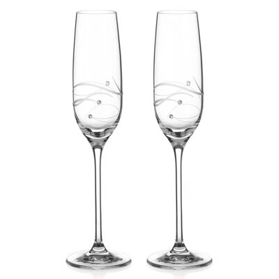 Moda Spiral Champagne Flutes - Set Of 2