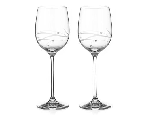 Moda Spiral White Wine Glasses - Set Of 2