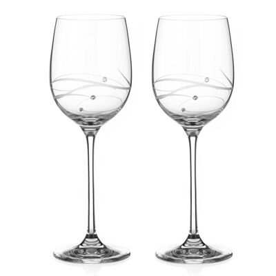 Moda Spiral White Wine Glasses - Set Of 2