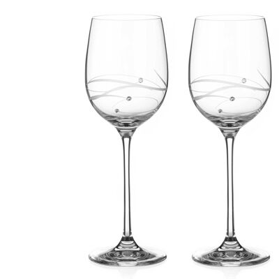 Moda Spiral White Wine Glasses - Set Of 2