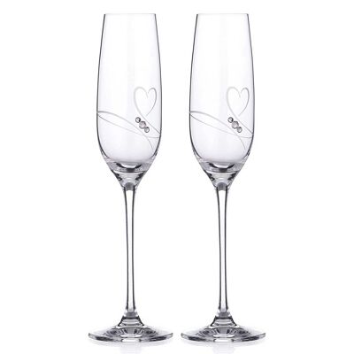 Romance Crystal Champagne Flutes - Set Of 2
