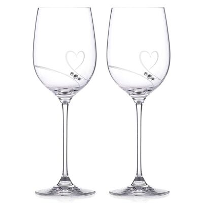 Romance Crystal White Wine Glasses- Set Of 2