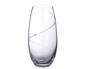 Vase tonneau en cristal Silhouette 25 cm avec éléments en cristal Swarovski