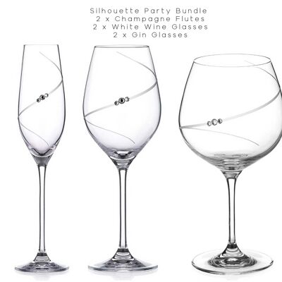 Silhouette White Wine Christmas Party Bundle