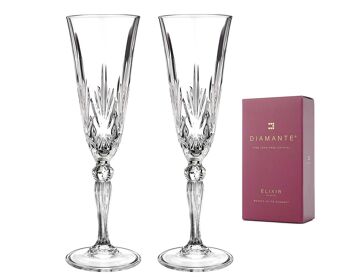 Deux verres à champagne et prosecco Chatsworth