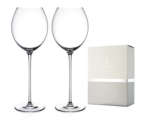Two Elegance White Wine Glasses