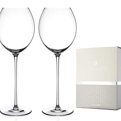 Two Elegance White Wine Glasses