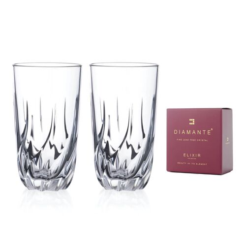 Two Pressed Firenze Highball Tumblers