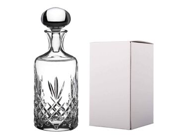 Whisky Decanter - 'buckingham' - Fabriqué à partir de 24 % de cristal de plomb avec panneau de gravure vierge - Decanter préparé pour la personnalisation