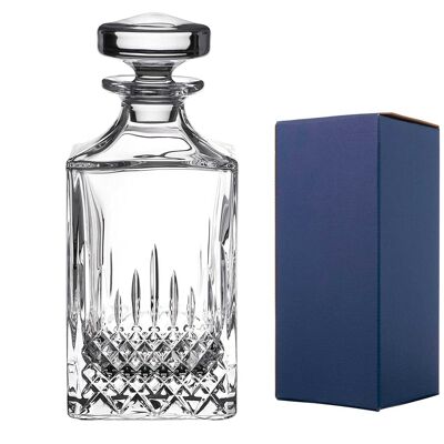 Whisky Decanter - 'westminster' - Made From 24% Lead Crystal With Blank Engraving Panel - Decanter Prepared For Personalisation