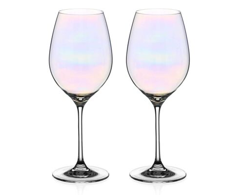 White Lustre Wine Glasses - Set Of 2