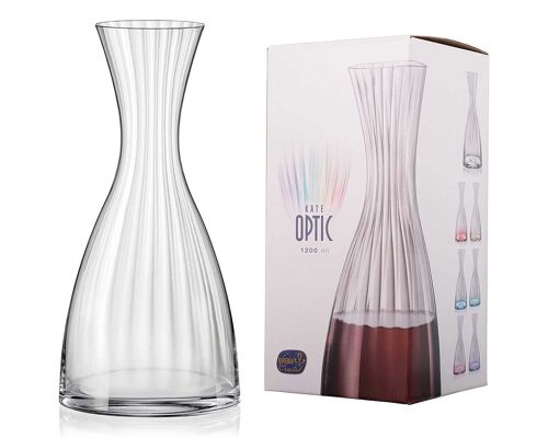 Wine Carafe "mirage", Crystal Glass Wine Decanter, Also Great For Cocktails, Pimms, Juice And Water - 1200 Ml