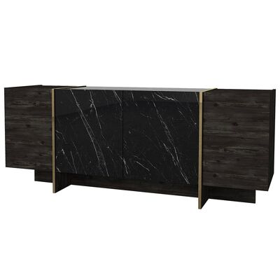 Buffet PWF-0455 pakoworld black-gold 180x46,5x75,5cm