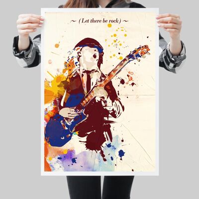 Poster d'arte pop di Angus Young
