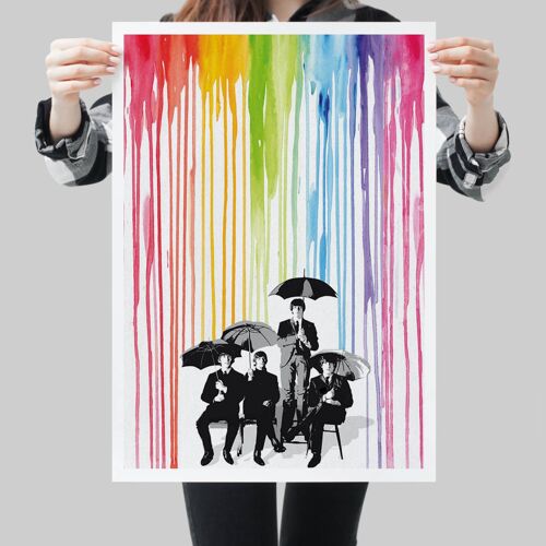 cartel del arco iris de los beatles