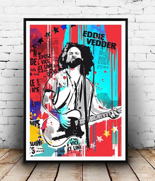 Póster de arte pop de Eddie Vedder