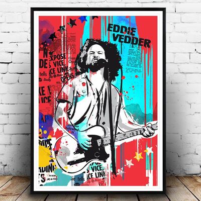 Póster de arte pop de Eddie Vedder