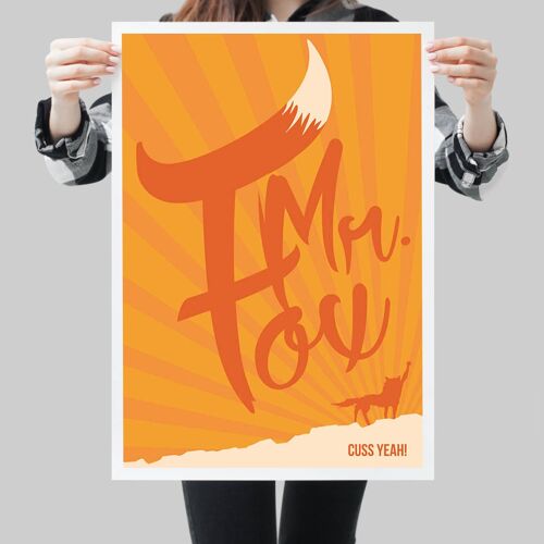 Fantástico póster de la película Mr. Fox