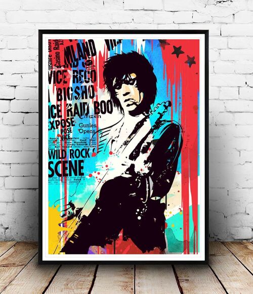 Cartel de arte pop de Keith Richards