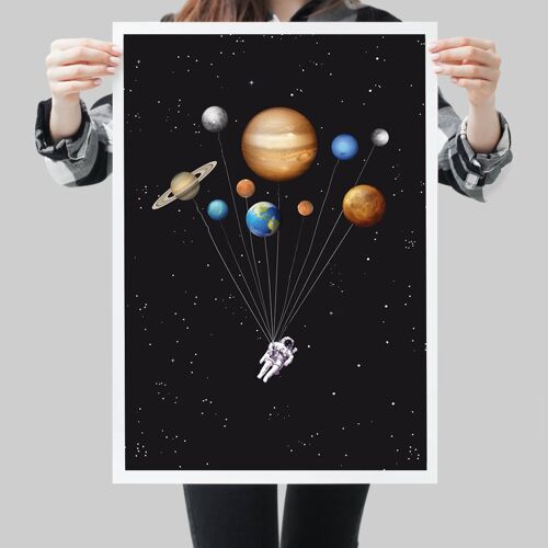 cartel del viajero espacial
