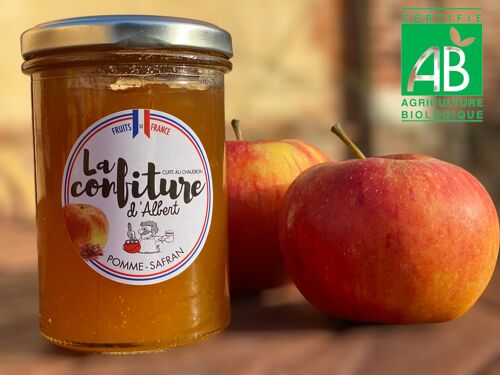 Confiture bio de pomme safran