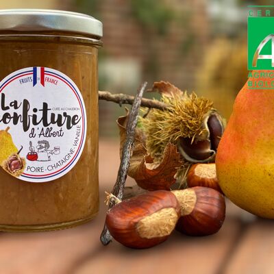 Confiture  bio de poire chataîgne vanille