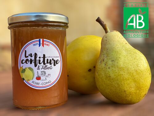 Confiture bio de poire coing