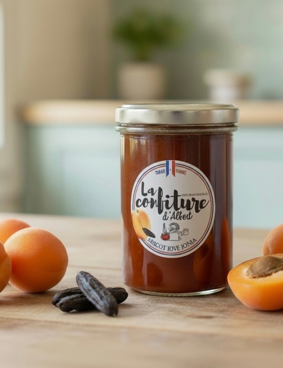 Organic apricot tonka bean jam