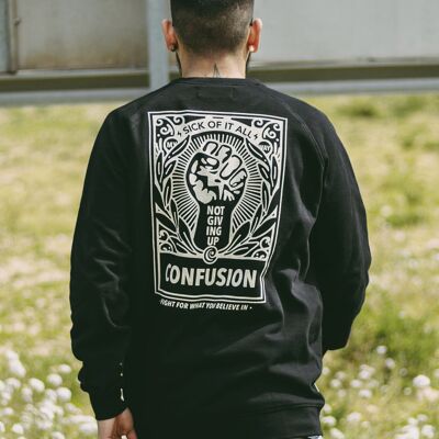 Fist black crewneck