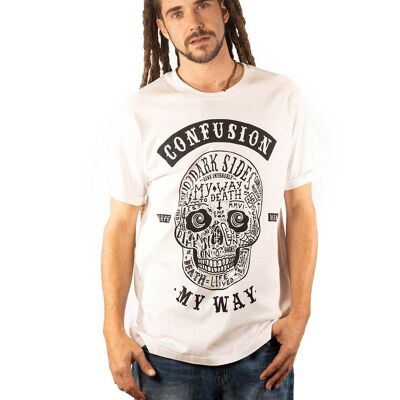 My way skull v2 white tee - s