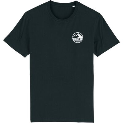 T-shirt unisexe mar e montanha noir
