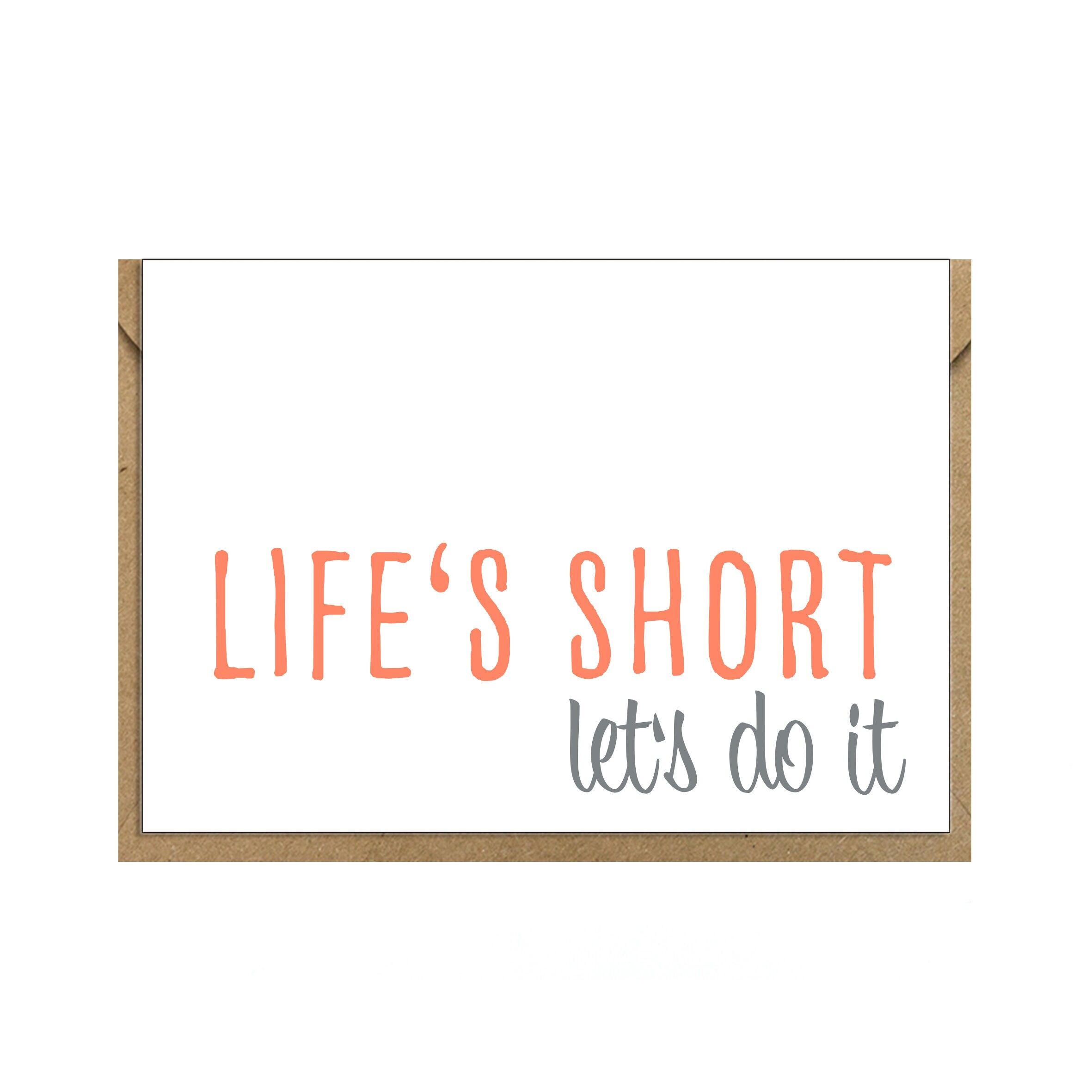 Paesaggio con biglietti pieghevoli, LA VITA È BREVE, FACCIAMOLA