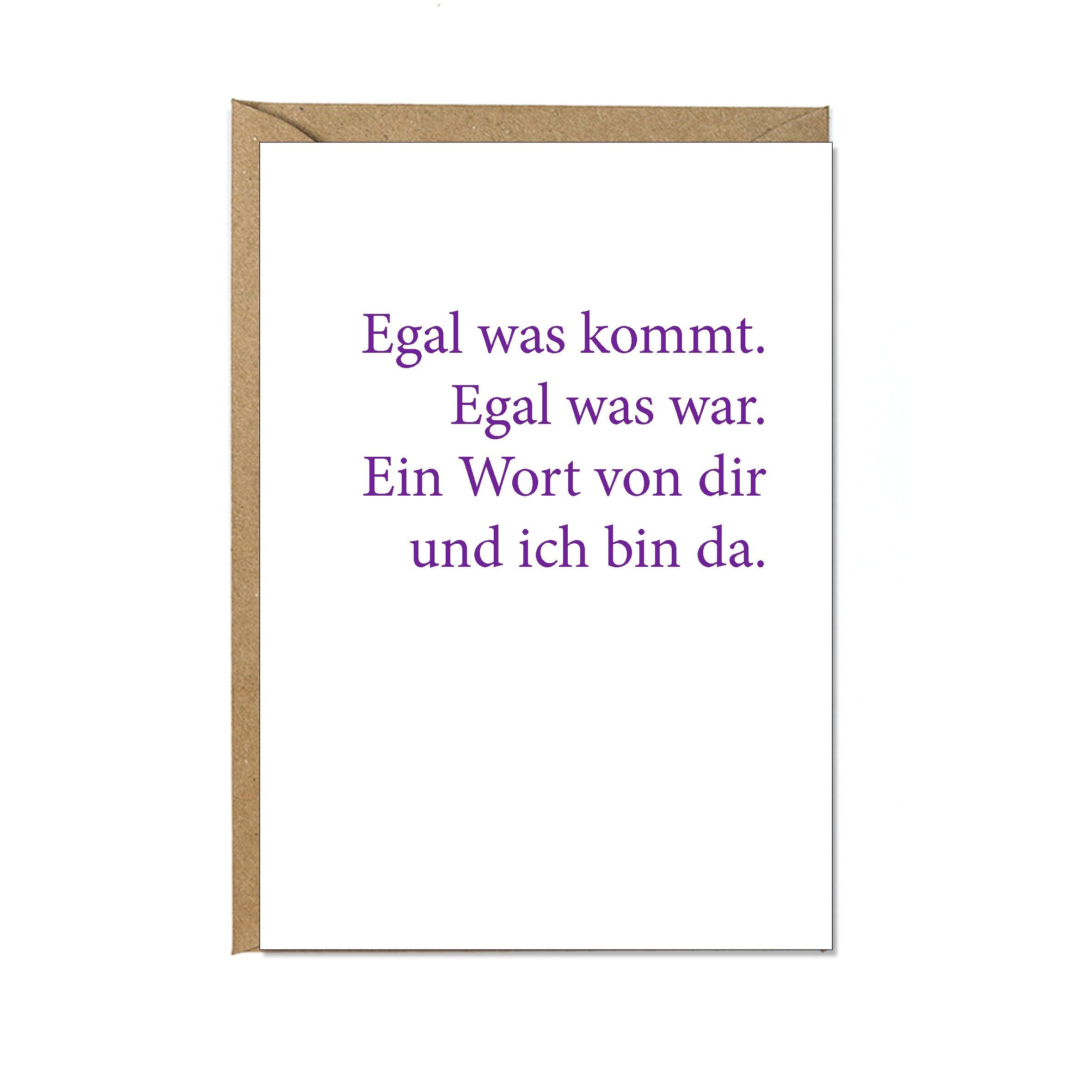 Biglietto piegato, NON IMPORTA QUELLO CHE ARRIVA. NON IMPORTA COSA. UNA PAROLA DA TE E CI SARÒ, viola