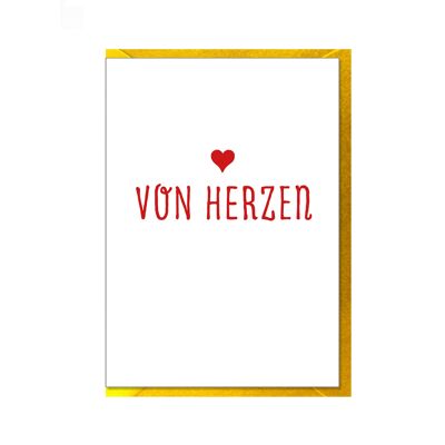 Tarjeta doblada hacia arriba, DE CORAZON