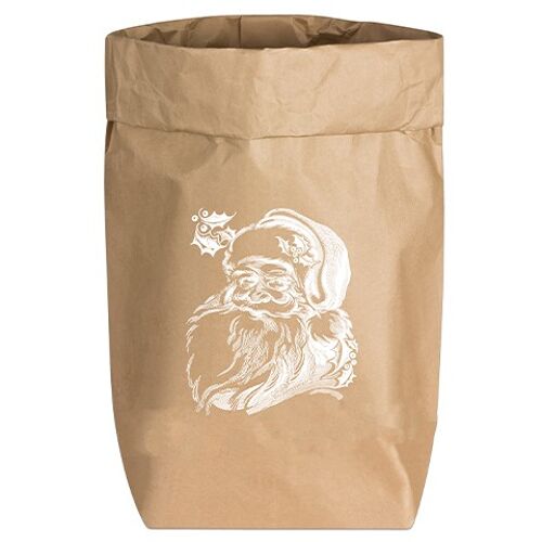 Paperbags Small natur, WEIHNACHTSMANN, weiss